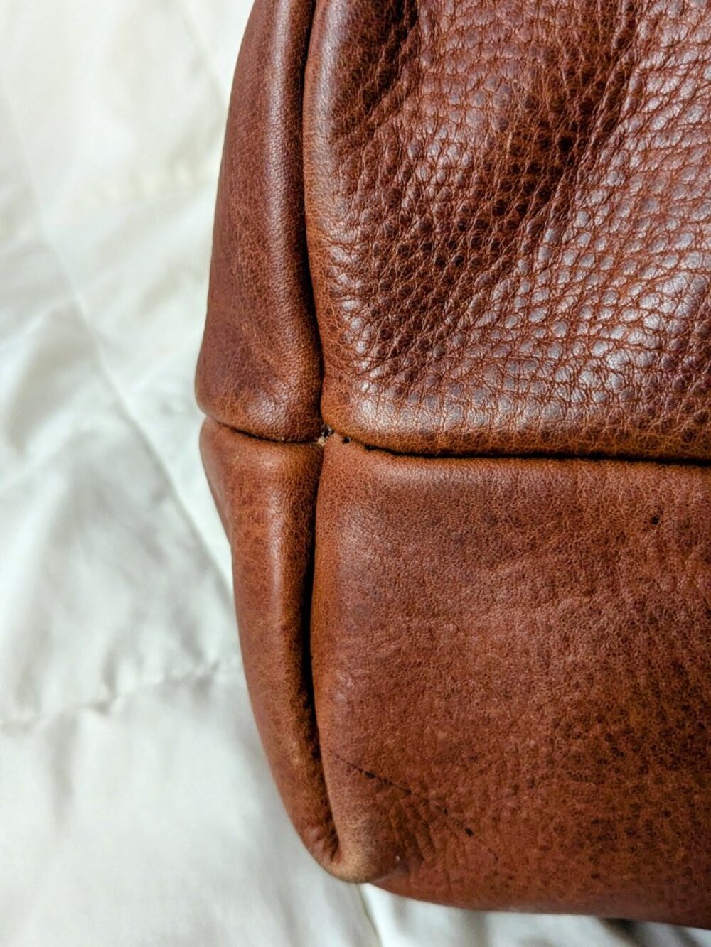 RARE Custom Portland Leather Goods Large Classic Tote Bag in Nutmeg MADE IN USA - Picture 6 of 13
